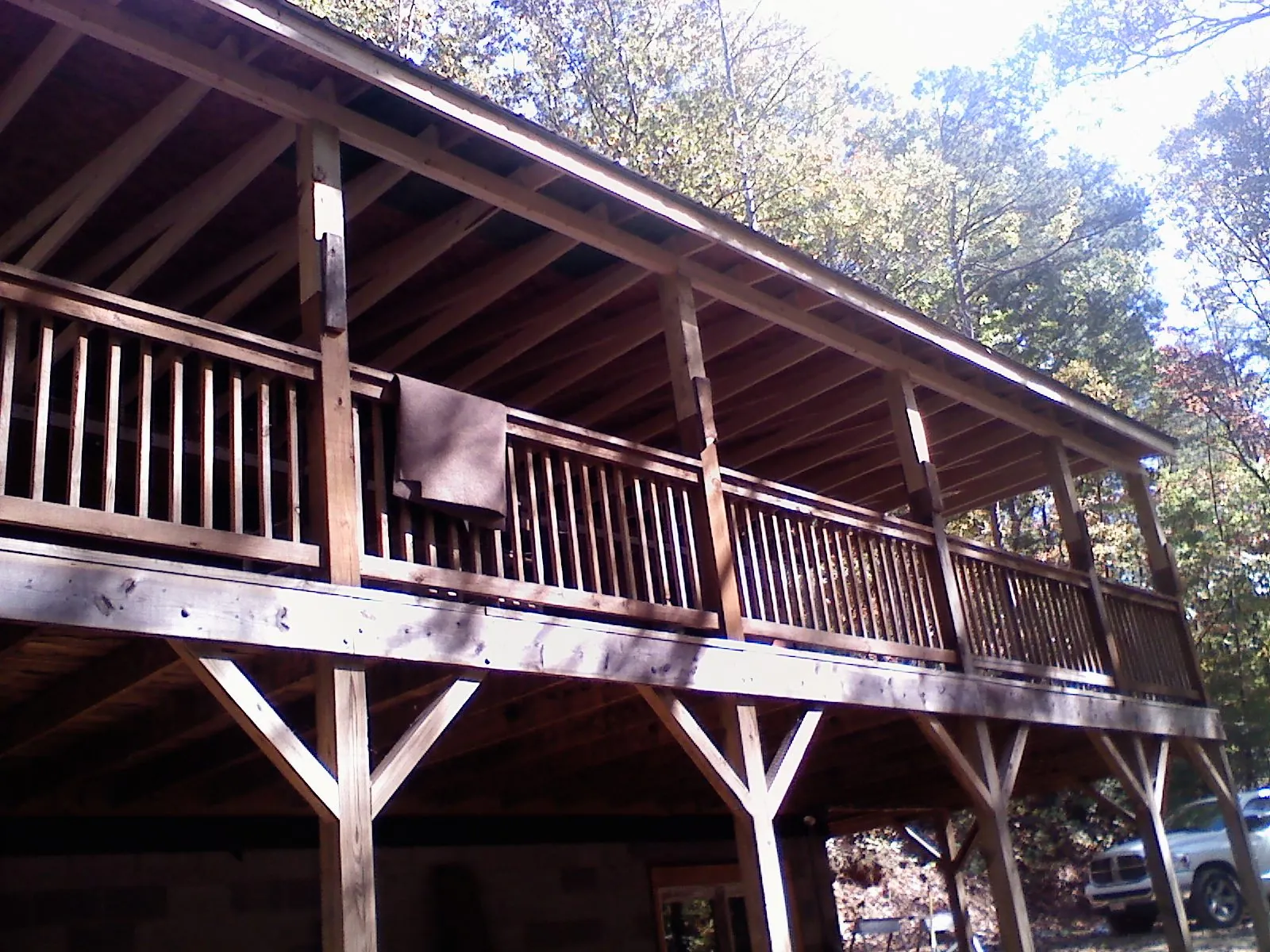 Timber framing under a new elevated porch and deck — Roof Leak Repair in Kendall Park by Roofing Brothers